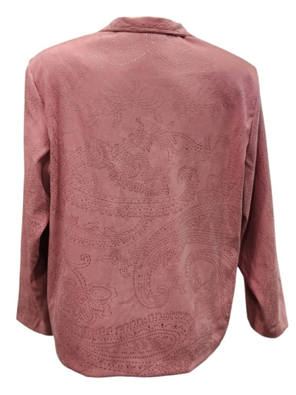 Draper's & Damon's Petites Dusty Rose Embroidered Open Front Jacket Blazer M - Picture 5 of 12